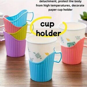 5 Piece Paper Cup Holders NEW